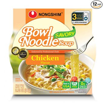 Nongshim Mild Chicken Noodles (12 Pack)