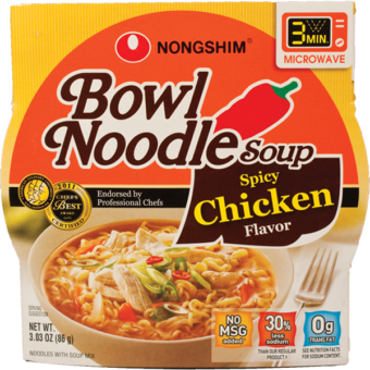 Nongshim Spicy Chicken Udon Bowl (20 Pack)