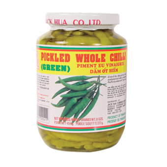 JHC Pickled Green Chilli Whole 16oz (24 Pack)