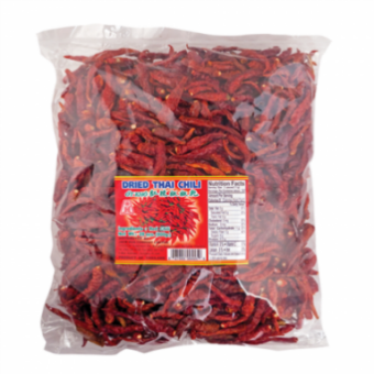 JHC Dried Thai Chili Without Stem 5lbs (6 Pack)